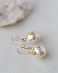 Pearl earrings with barnacles - Hannah Blount