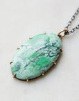 Sea Moss Variscite Vanity Necklace