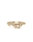 Caterpillar and diamond 14k gold ring by hannah blount jewelry