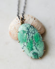 Sea Moss Variscite Vanity Necklace