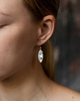 medium Mother of Pearl Earrings with Barnacles-Hannah Blount Jewelry