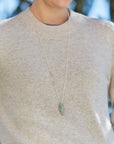 Iris Raw Opal Cameo Necklace with Barnacles-Hannah Blount Jewelry