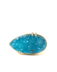 Dewdrop Drusy Chrysocolla Vanity RIng-Hannah Blount Jewelry