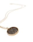 Ancient Empress Julia Domna + Felicitas Coin Vanity Necklace with Diamonds-Hannah Blount Jewelry