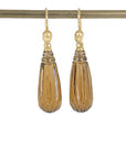 Bourbon Quartz Figurehead Cameo Earrings-Hannah Blount Jewelry