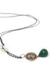 Ancient Empress Faustina The Elder Coin Vanity Necklace with Aventurine-Hannah Blount Jewelry