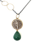 Ancient Empress Faustina The Elder Coin Vanity Necklace with Aventurine-Hannah Blount Jewelry