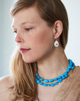 Kelpie's Treasure Kingman Turquoise Ruthie B. Necklace with Barnacles-Hannah Blount Jewelry