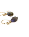 Labradorite Petal Figurehead Cameo Earrings-Hannah Blount Jewelry