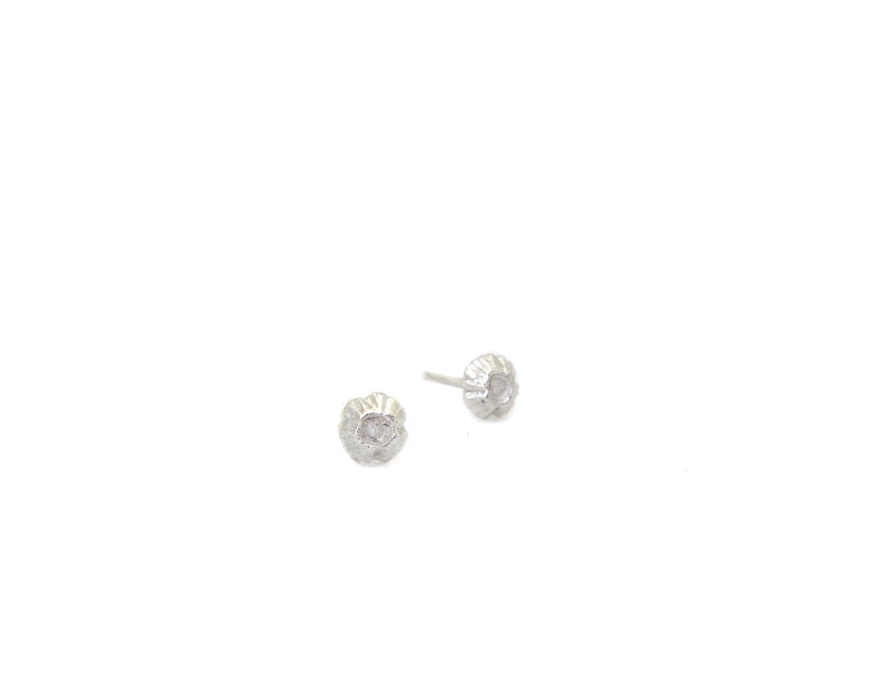Barnacle Studs in silver -Hannah Blount Jewelry