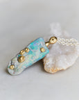 Iris Raw Opal Cameo Necklace with Barnacles-Hannah Blount Jewelry