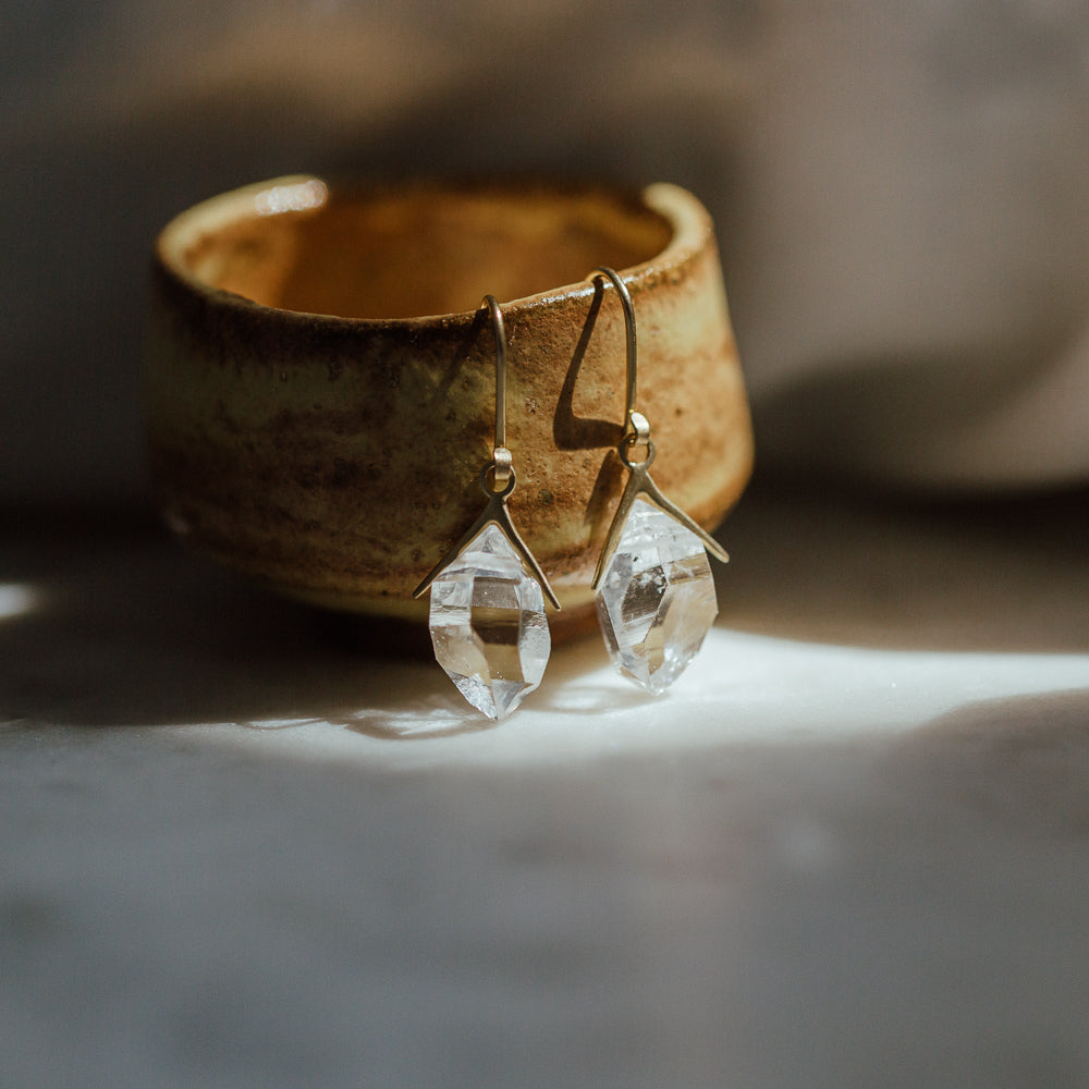 Herkimer quartz earrings - Hannah Blount