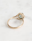 Gold branch ring with blue stone 