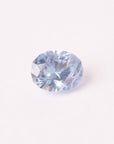 Blue gemstone on a white background