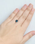 Blue sapphire on hand 
