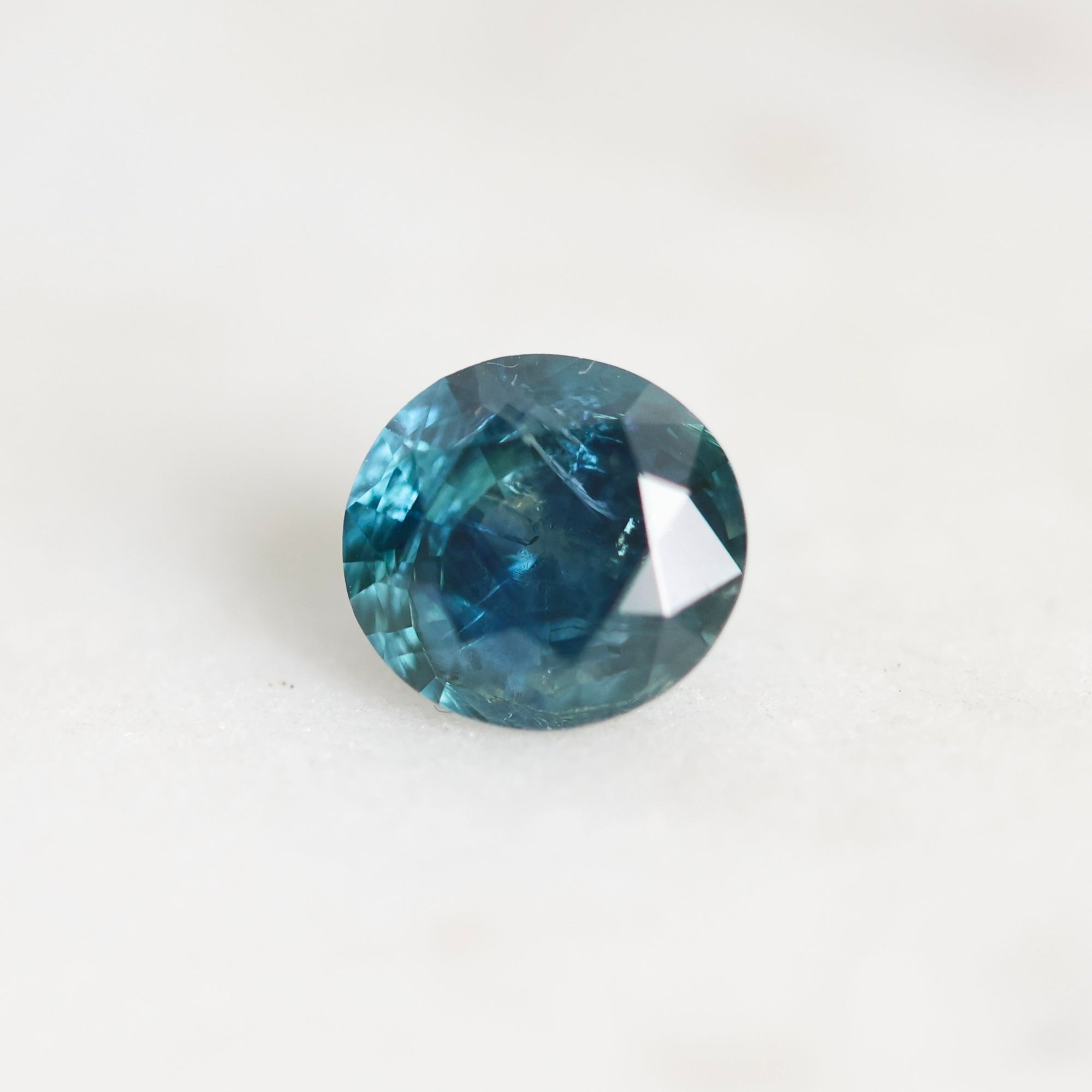 Blue sapphire with inclusions