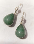 Hannah Blount Jewelry Sage Aventurine Figurehead Cameo Earrings in Sterling Silver
