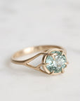 Gold branch ring with blue stone 