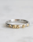 Platinum Barnacle Band with gold barnacles 