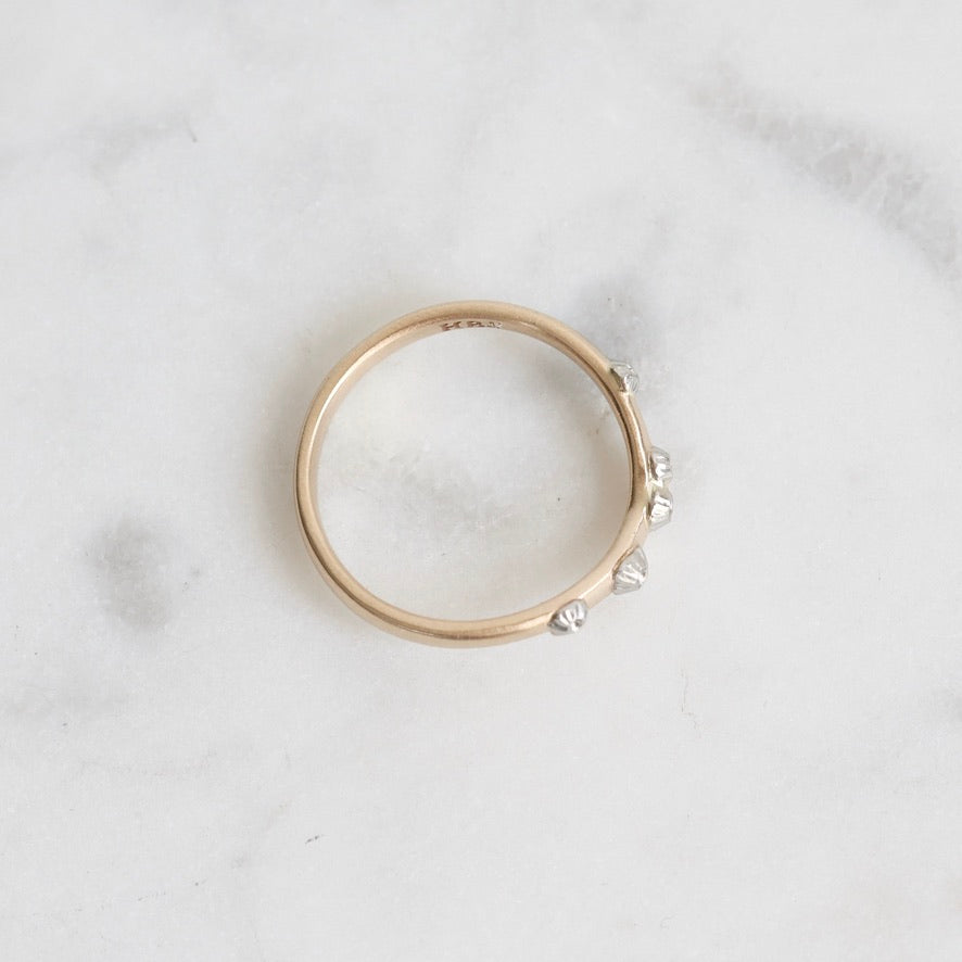 curved gold barnacle bad with platinum barnacles