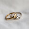 Little and Medium grey lady cameo rings in gold and silver