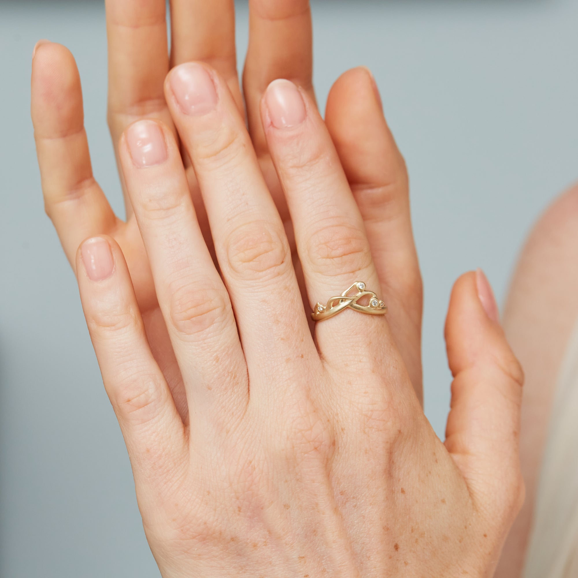 Large branch waiting ring by Hannah Blount