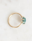 Green stone ring from above 