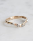 gold ring with platinum barnacles