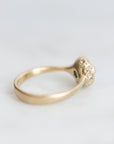 Back of gold Ruthie B. Ring with barnacles clustered