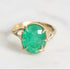 Large green gemstone ring