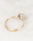 Gold bezel set ring with platinum barnacles. 