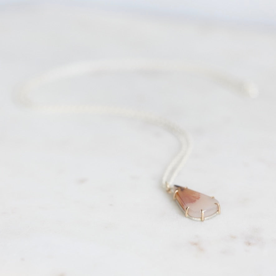 uniquely shaped and colored stone necklace