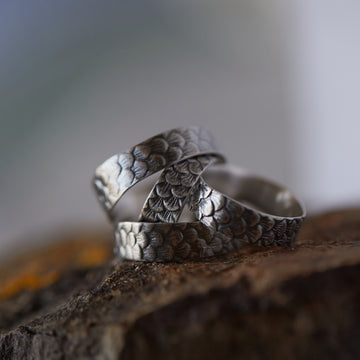 Hannah Blount Jewelry Fish Scale Band in Silver