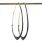 large oxidized silver facet hoops with gold wire