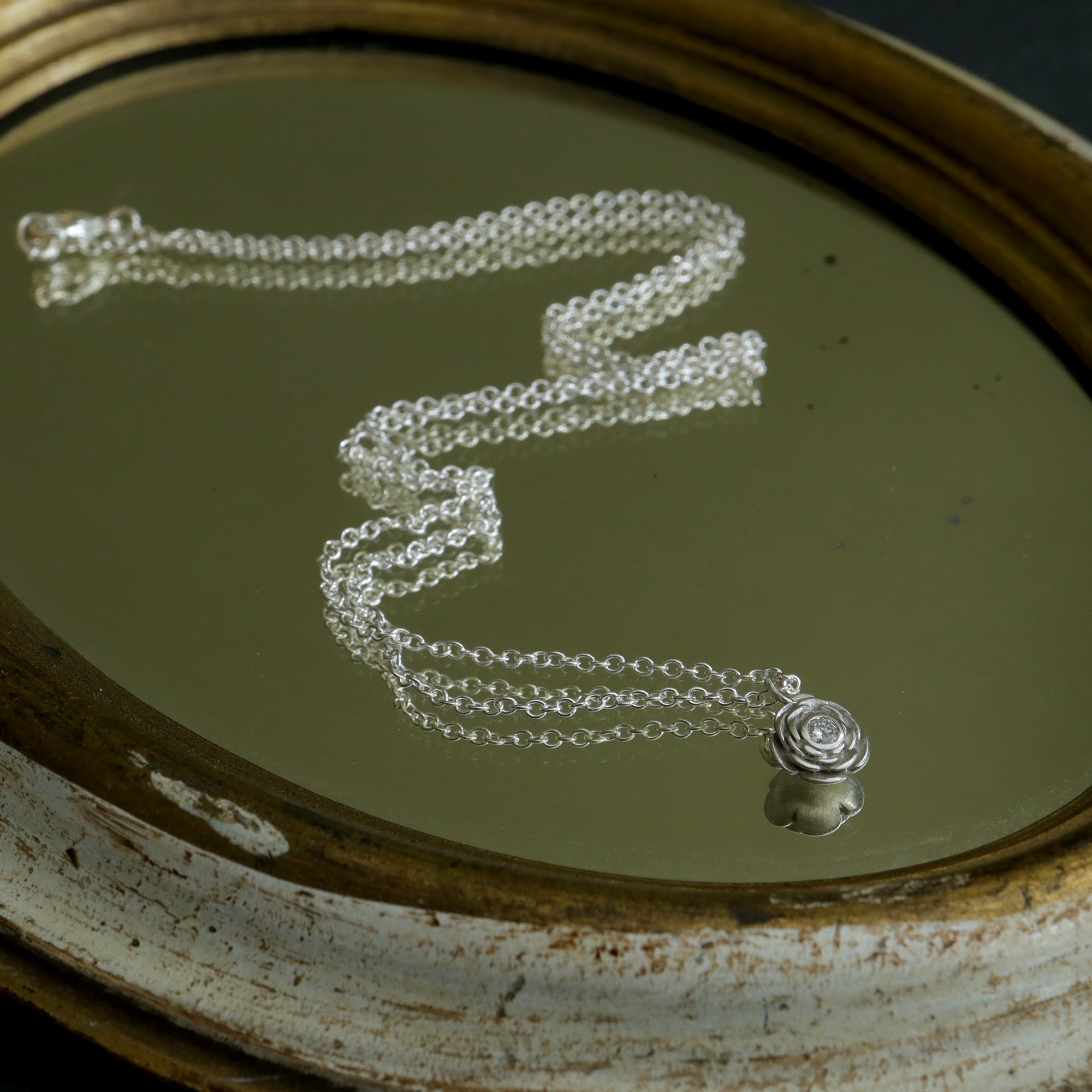 Rose Garden Necklace in Silver