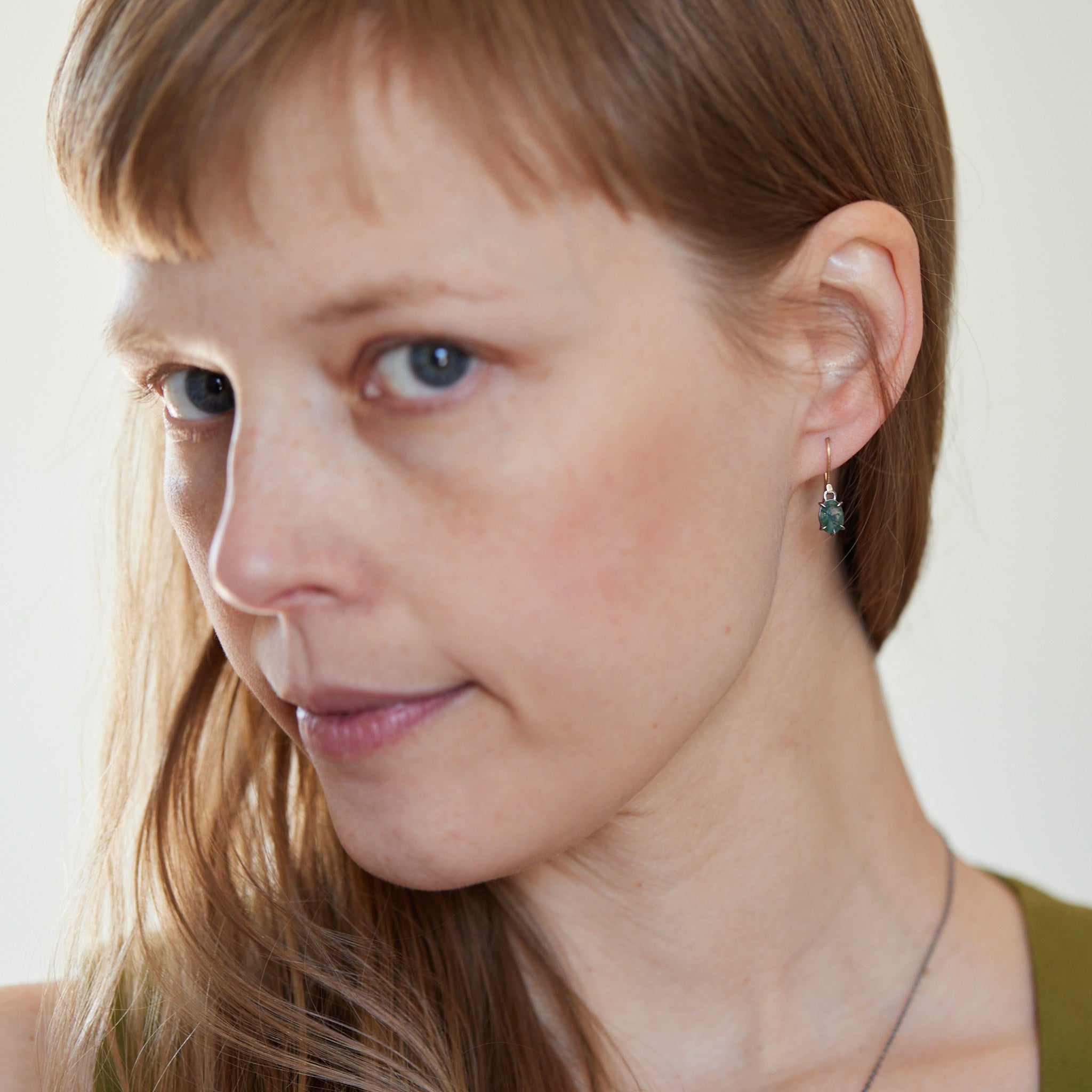 Mist + Moss Agate Vanity Earrings