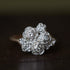 Diamond rose rings in gold and silver by Hannah Blount