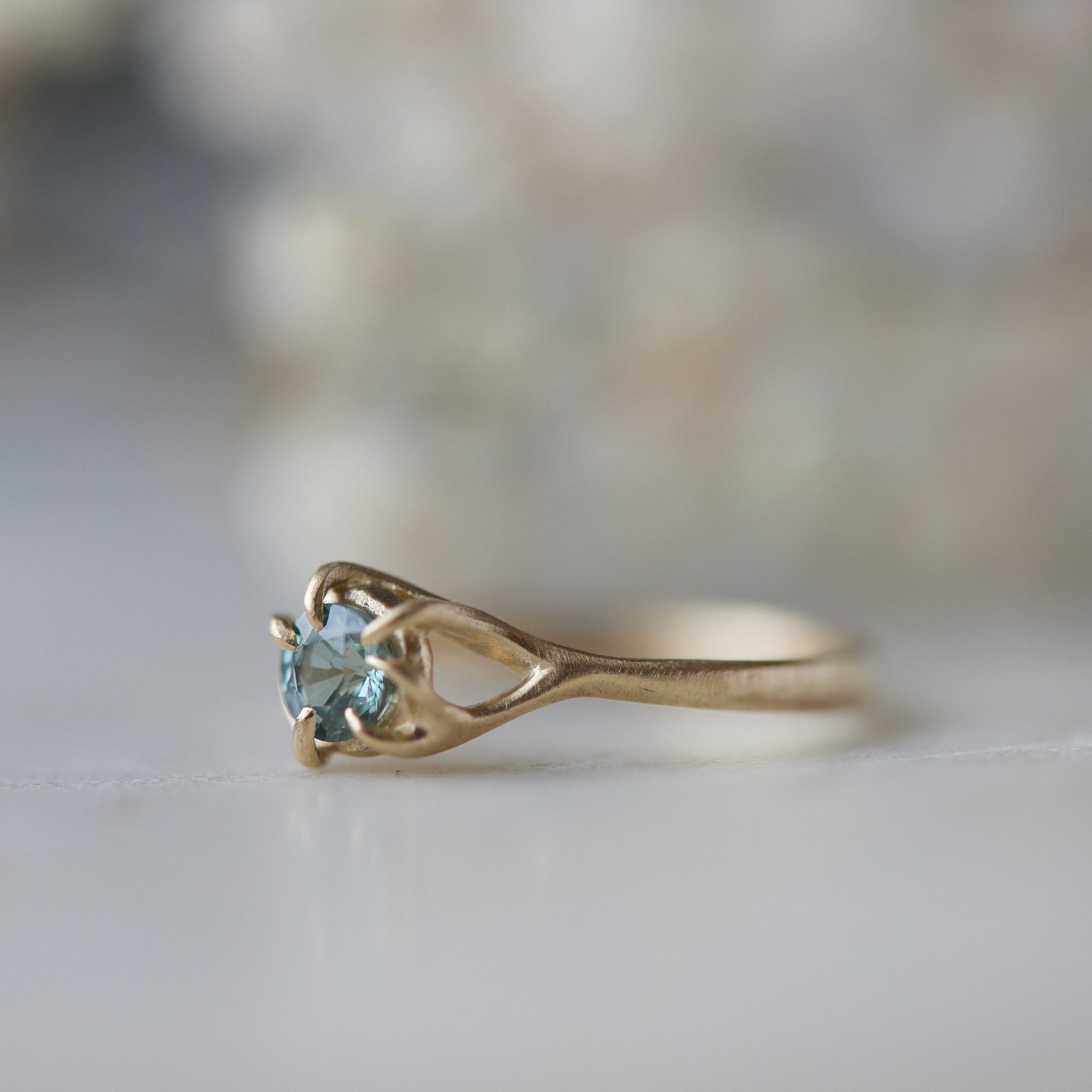 Crystalline Montana Sapphire Waiting Ring