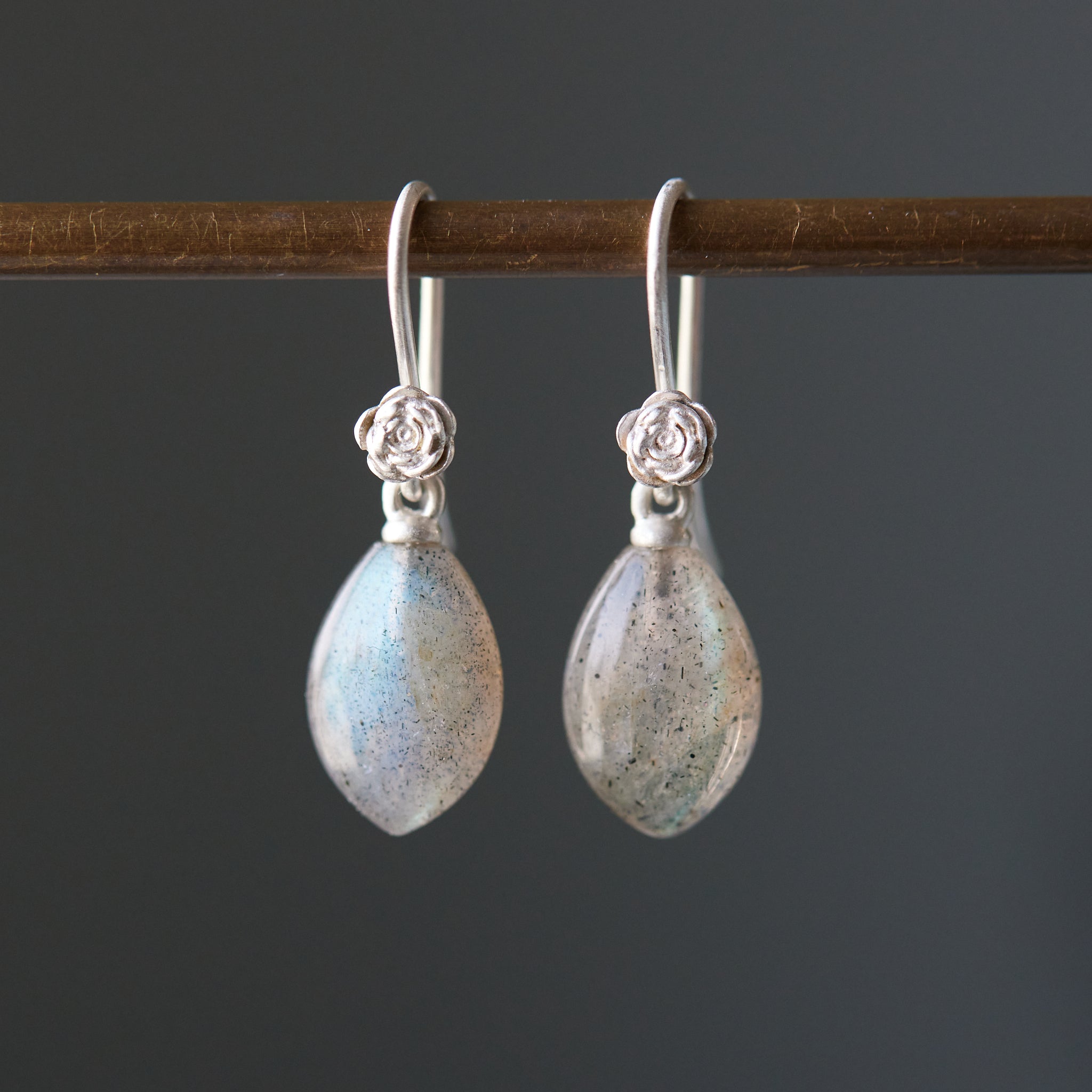 Cosmic Rose Labradorite Garden Earrings