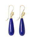 Lapis cameo figurehead earrings in gold
