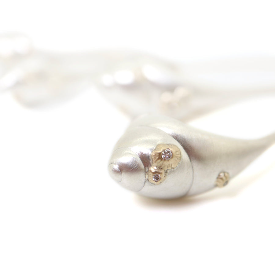 Barnacle Sea Snail Ruthie B. Hoops with Diamonds