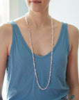 Double Herkimer Crystal Knotted Ruthie B. Necklace