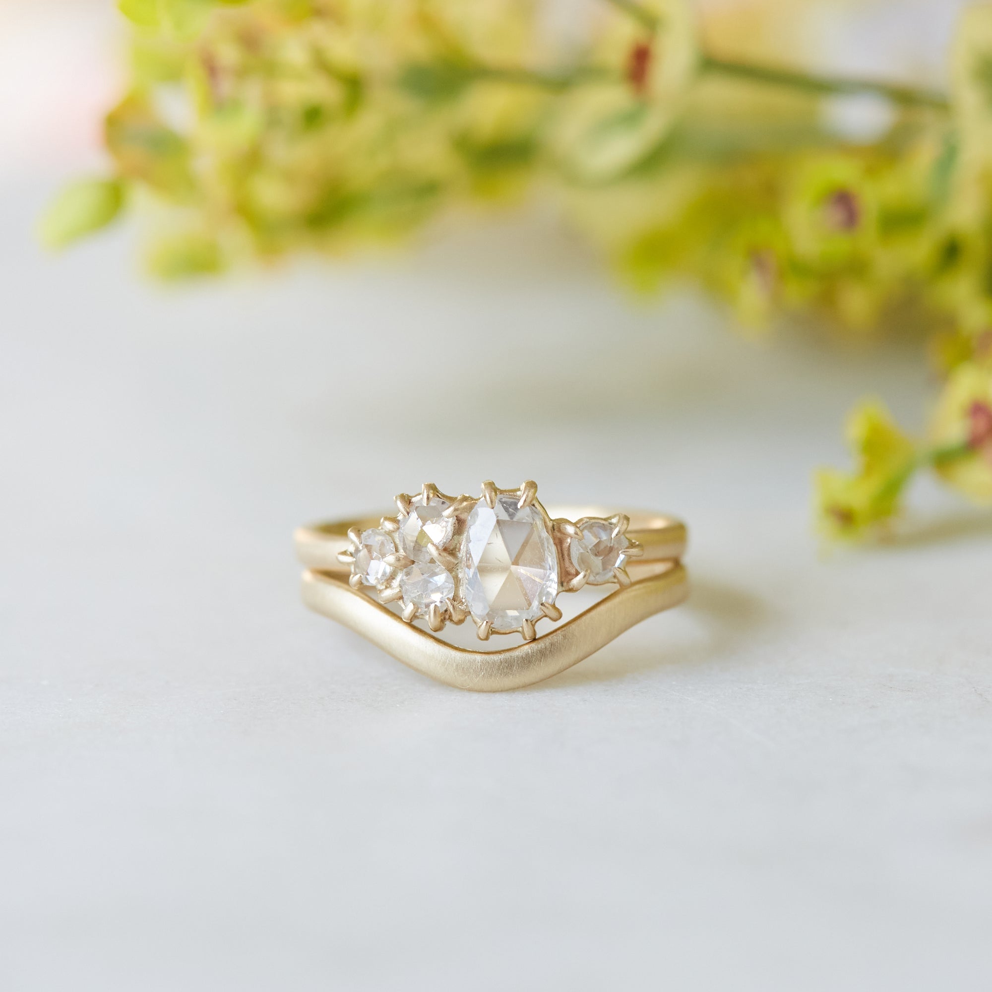 Ever After rose cut diamonds vanity ring by Hannah Blount