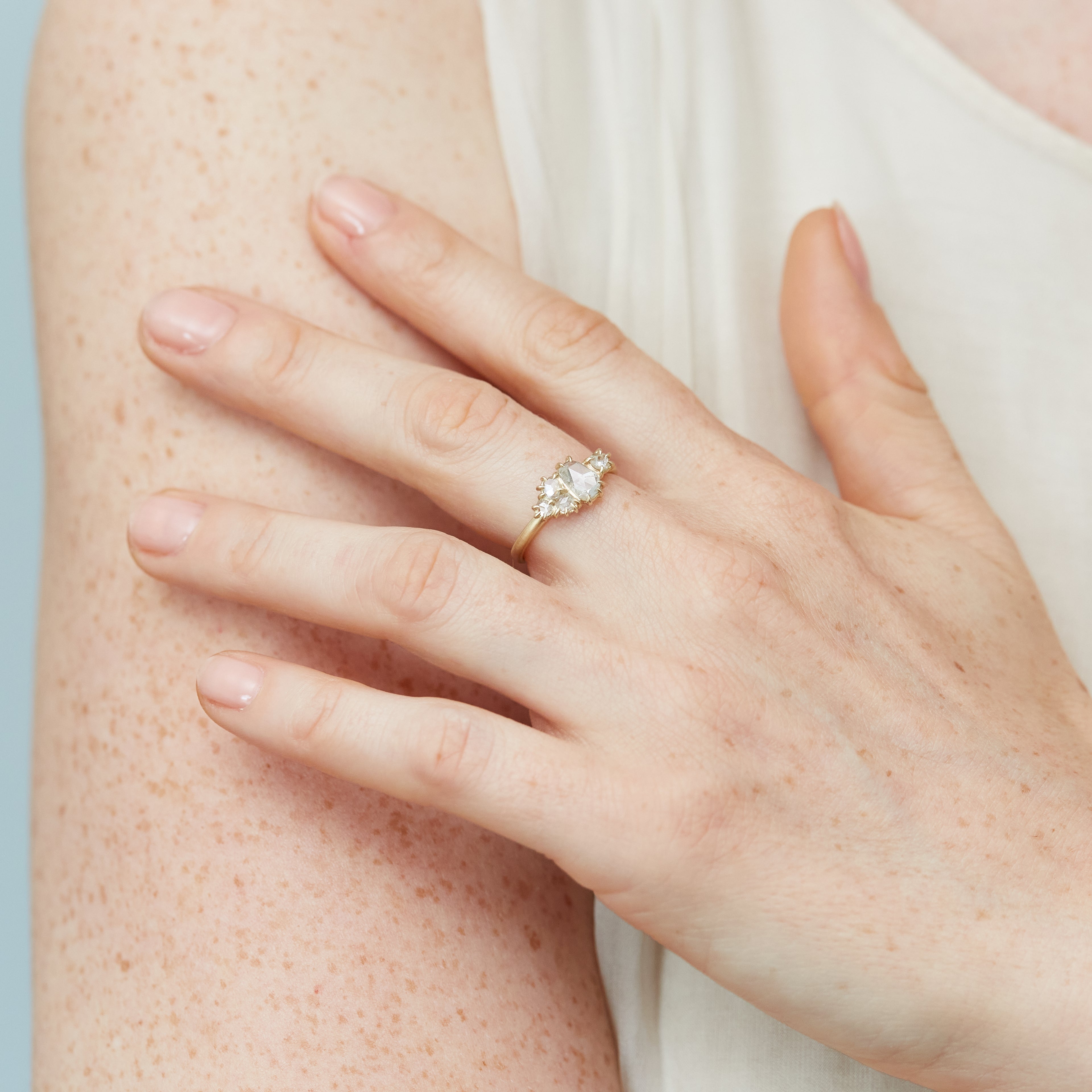 Ever After rose cut diamonds vanity ring by Hannah Blount