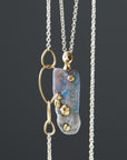 Iris Raw Opal Cameo Necklace with Barnacles