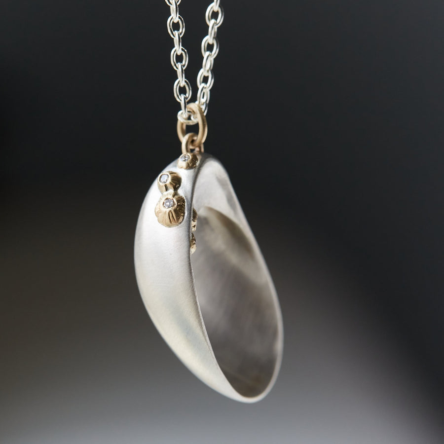 Slipper shell necklace with barnacles - Hannah Blount