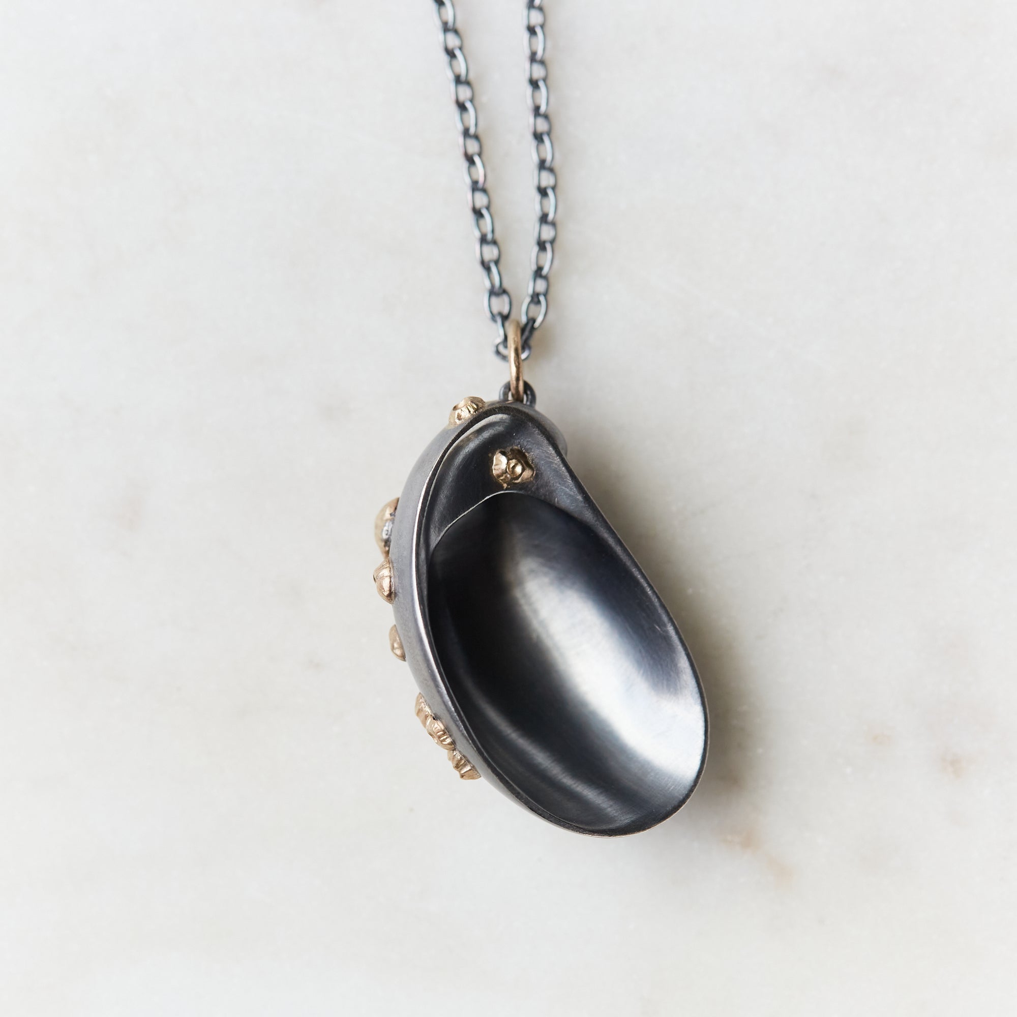 Shell necklace with barnacles Hannah Blount