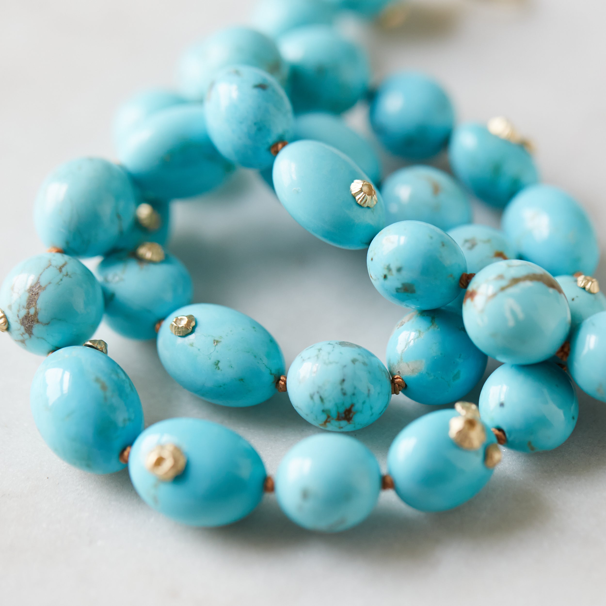 Mermaid's Crown Turquoise Ruthie B. Necklace with Barnacles