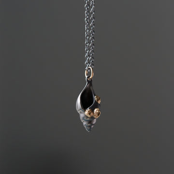 shell necklace with diamond barnacles - Hannah Blount