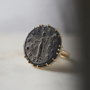 Ancient Aeqvitas Personification Vanity Coin Ring
